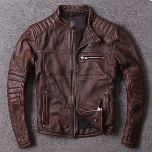 Vestes en cuir de moto slim pour hommes de la rue principale, col montant, service OEM Pakistan, nouvelle arrivée, haute qualité, matériau personnalisé - Product Image 3
