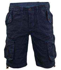 Pantalones Cortos Cargo para Hombre, Color Verde Oliva Sólido, Lona de Algodón, Cintura Media, Cierre de Botones, Estilo Bermuda, Diseño Casual con Múltiples Bolsillos - Product Image 4