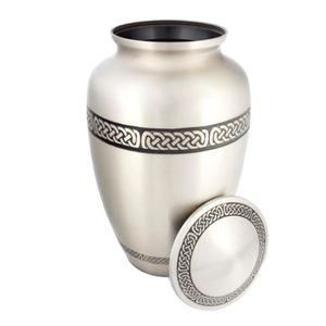 Urna Funeraria Azul de Alta Calidad, Diseño Grabado de Cruz Celta Sagrada, Estilo Americano, para Adultos, de Latón y Aluminio, Gran Capacidad, en Oferta - Product Image 6