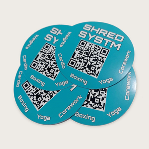 Custom Circle Decorating Stickers Waterproof <b>String</b> Adhesive Round Shape Vinyl UV Coated Stickers - Product Image 2