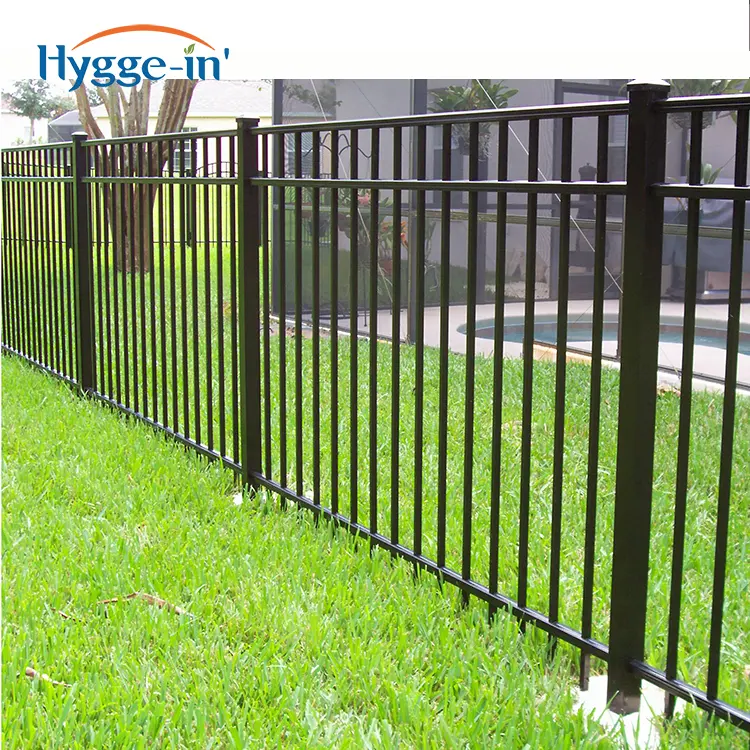 Cheap China Outdoor Yard Decorative Wrought Iron Houses Gates and Fence Railing Panels Metal No Dig Aluminum Fence for Sale