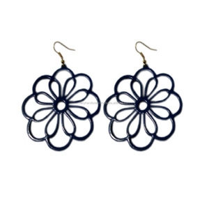 Pendiente de gota de hoja japonesa verde africana 2026, colibrí de latón, colgante de plata tradicional geométrico hueco, joyería para niñas - Product Image 3