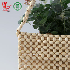 2020ใหม่ Ins แนวโน้มร้อนสไตล์บีชไม้กระเป๋าลูกปัดไม้กระเป๋าขายส่งทำในเวียดนาม - Product Image 6