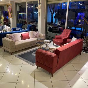 Elegante minimalista sala de estar sofá conjunto de lujo económico para Villa Escuela y parque cómodo y reutilizable - Product Image 1