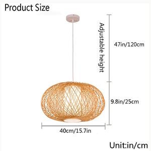 โคมไฟระย้าไม้ไผ่ที่เป็นมิตรต่อสิ่งแวดล้อมทำด้วยมือจากกษัตริย์โคมไฟเพดานแบบเวียดนามโคมไฟโป๊ะโคมไฟไม้ไผ่ - Product Image 3
