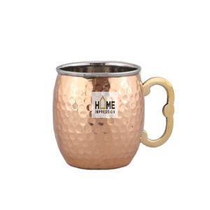 แก้วทองแดงโบราณมีผิวสัมผัสหรูหราพร้อมที่จับแก้วเสิร์ฟชาและกาแฟดีไซน์แบบได้เปรียบ - Product Image 1