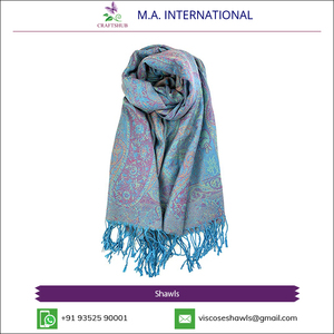 CRAFTSHUB Latest Design Colourful Viscose Long Shawls for Men & Women Model Shawl-04 70*200cms Rajasthan Origin - Product Image 2