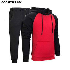 ชุดวอร์มแบบสวมหัวสำหรับผู้ชาย,ชุดกีฬาลำลองกันเหงื่อปิดแบบสวมศีรษะพอดีตัวพร้อมชุดวอร์มแบบมีกระเป๋า - Product Image 2