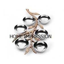 ชามเสิร์ฟโลหะเคลือบขอบโค้งดีไซน์เนอร์สินค้าใหม่สำหรับเครื่องครัวขายดี - Product Image 5