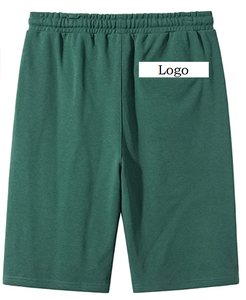 Pantalones cortos elásticos de punto para hombre, Shorts de algodón, informales, con cordón, para correr en el gimnasio - Product Image 6