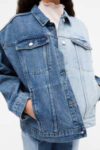 Chaqueta Vaquera Unisex Personalizada de Corte Clásico Teñida con Decoración Bordada Transpirable Ecológica con Paneles Bicolor Sólidos - Product Image 2