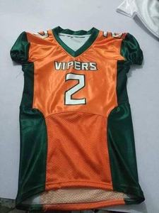 Maillot de football américain personnalisé respirant en Spandex/Polyester, uniforme sportif avec design imprimé, tenue d'équipe, nom de l'équipe pour - Product Image 3