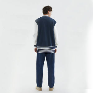 Veste de baseball pour hommes, vêtement en coton avec col marin, lettres de sport, vente en gros, - Product Image 4