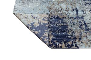 Tapis et carpettes indiens modernes de conception tibétaine faits à la main, en soie de bambou, technique de coupe de poils, antidérapant, absorption acoustique, poils moyens - Product Image 5