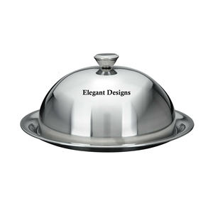 โดมใส่อาหารโลหะสำหรับขายส่ง ดีไซน์คลาสสิก ทำมือ โดมแก้วหรูหรา ราคาไม่แพง สำหรับตกแต่งโรงแรม จานใส่อาหารโลหะ - Product Image 2