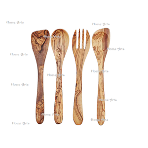 Ensemble de trois couverts en bois avec des cuillères de tailles personnalisées de qualité supérieure au prix le plus bas - Product Image 4