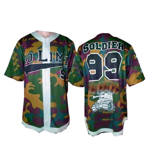 Camisetas de béisbol personalizadas con sublimación de camuflaje | Ropa de equipo personalizada, transpirable y de alta calidad - Product Image 1