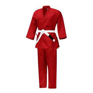 KARATE Gi Uniform Martial Arts Black White <b>Red</b> Blue Various Colors - Product Image 6