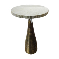 Table basse vintage en marbre pour salon, Table de chevet, nouveau design à la main, antique et unique