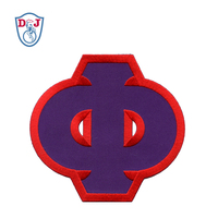 Patch en tissu sergé brodé avec la lettre grecque Psi, patchs pour fraternités et sororités