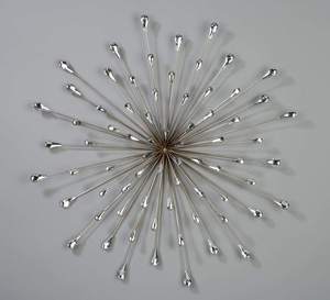 Art mural élégant nouveau 2022 maison hôtel salon chambre à coucher luxe moderne décoration murale en métal couleur or Art mural en métal - Product Image 2