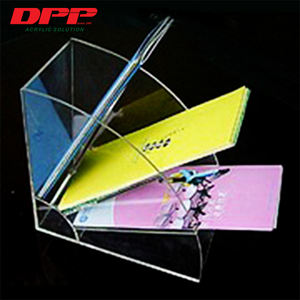 ot Sale <b>Acrylic</b> Clear Desk Organizer Desktop Book Holder Clear Office File Organizer - Product Image 3