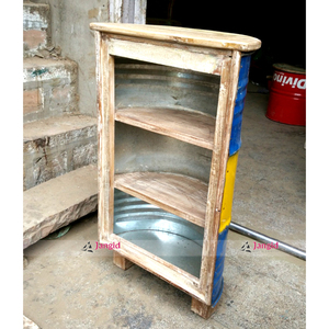 Tambor de aceite se convirtió en hierro estante muebles de madera y artesanía proveedor de la india - Product Image 4