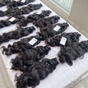 Paquete de pelo peruano virgen doble de grado 10A, cabello virgen peruano sin procesar, venta al por mayor 100% de cabello humano sin procesar - Product Image 1