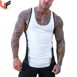 Camiseta sin mangas de gimnasio personalizada para hombre 95% algodón 5% Spandex camiseta interior elástica para Fitness culturismo entrenamiento cruzado - Product Image 4