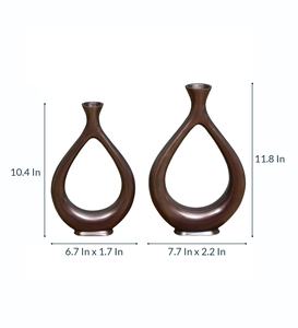 <b>Copper</b> Heart Shaped Aluminium <b>Vase</b> Usage Home Decoration Indoor and Outdoor Made in India High Quality Bulk Quantity Modern - Product Image 3