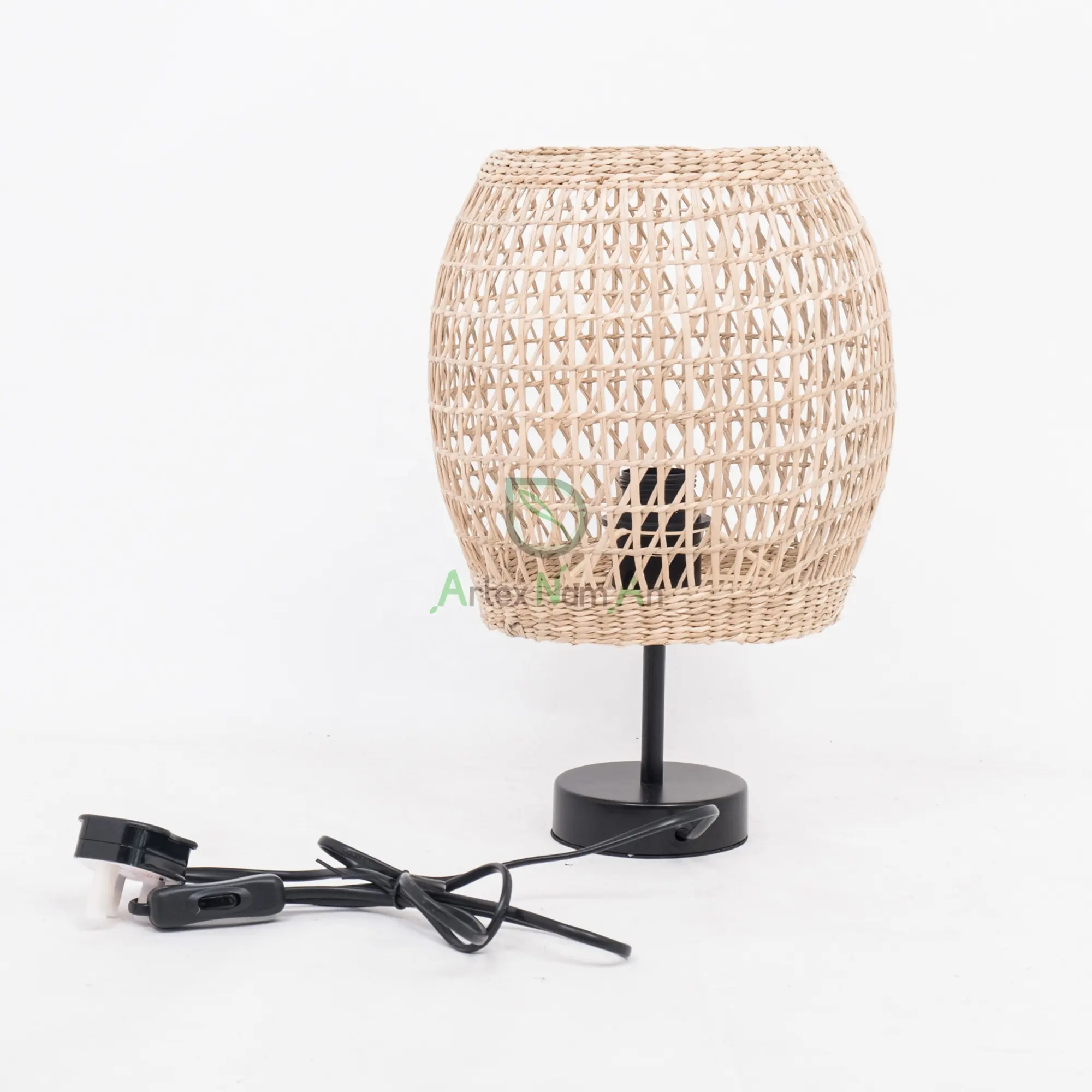 Vietnam wholesale natural seagrass table lamp desk lamps bedside lamp home decor