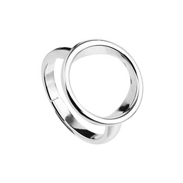 Sale! 925 Sterling Silver Handmade Beautiful Cut Out Circle Midi Boho Style Stacking Statement Band Ring at Wholesale Price