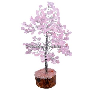 Fil de quartz rose semi-précieux naturel 300 puces arbre de cristal Inde - Product Image 1