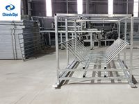 Alimentadores de heno de acero galvanizado portátiles duraderos fuertes para caballos/alimentador redondo de pacas de heno para equipo ganado