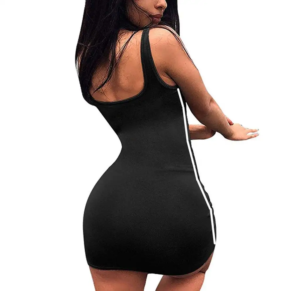 المرأة مثير ضمادة Bodycon بلا أكمام مساء النادي حزب فستان قصير أزياء ملابس النساء