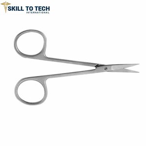 Ciseaux à Iris droits de haute qualité, ciseaux à Iris incurvés chirurgicaux avec ciseaux à Iris professionnels de chirurgie générale de meilleure qualité. - Product Image 2