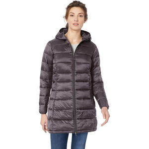 Vestes bouffantes légères avec Logo personnalisé pour femmes, veste longue matelassée pour l'hiver, vente en gros - Product Image 4