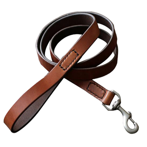 2024 luxe nouveau Design Durable 3M solide en cuir uni chien harnais dentelle personnalisé laisse pour animaux de compagnie solide vente fournitures pour animaux de compagnie - Product Image 2