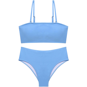 ชุดว่ายน้ำบิกินี่เอวสูงสำหรับผู้หญิงชุดว่ายน้ำลายทางตัดเซ็กซี่พร้อมสายรัดที่ถอดออกได้สำหรับว่ายน้ำในฤดูร้อน - Product Image 3