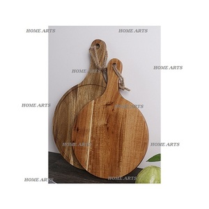 Juego de 2 tablas de cortar de madera, tabla de cortar de verduras de forma redonda de tamaño personalizado a un precio asequible - Product Image 4