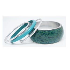 Famous Chine Popular Design Handmade Party Wear Fashion Bangle Set Round Opened Colorful Multi Bangle Handmade Bangles Churi Set - Product Image 2