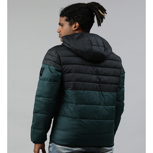 Veste bomber d'hiver pour homme en satin 100% polyester avec logo personnalisé, imperméable, rembourrée de coton épais - Product Image 4