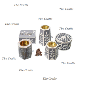 Ensemble de trois brûleurs à encens Mubkhar Oud de couleurs différentes en bois et en bois de santal, brûleur à encens Mabkhara à vendre - Product Image 4