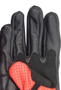 Guantes de Carreras Keven de Cuero, Completos, Rojos y Negros, Transpirables, Impermeables, Compatibles con Pantalla Táctil, Antideslizantes, con Gancho Ajustable - Product Image 6