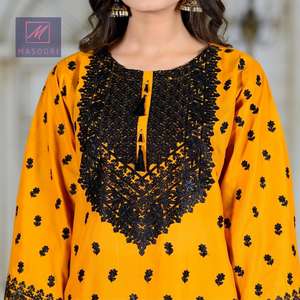 Kurti traditionnel indien de haute qualité, fabriqué à la main en coton, marque Masoori, pour femmes adultes, fabriqué au Pakistan - Product Image 2