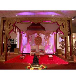 Magnifique scène de mariage hindou, décoration de scène de mariage rajasthani, installation de scène en fibre de verre, décoration d'événement en Suisse - Product Image 1