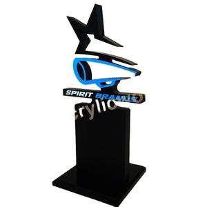 Trofeo acrílico de cristal personalizado, trofeo de cristal, bloque de premios acrílicos - Product Image 1