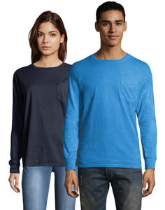 T-shirt à manches longues personnalisé de haute qualité pour hommes, style décontracté pour adultes avec logo et étiquettes personnalisés, taille OEM teinte unie - Product Image 2