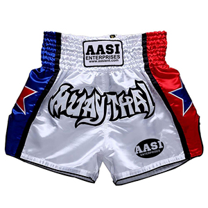 Shorts de Muay Thai, pantalons de boxe, shorts de boxe Muay Thai avec broderie et appliques - Product Image 1