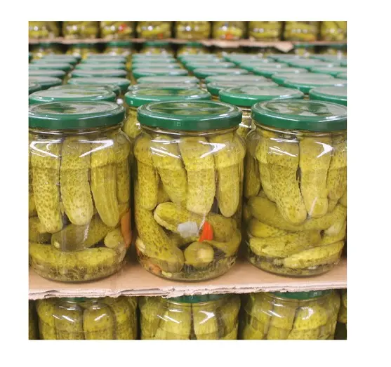 Conservas de pepinillos en vinagre/conserva de pepino tamaño 3-6 cm 720 ml de _ 99 oro granja de datos